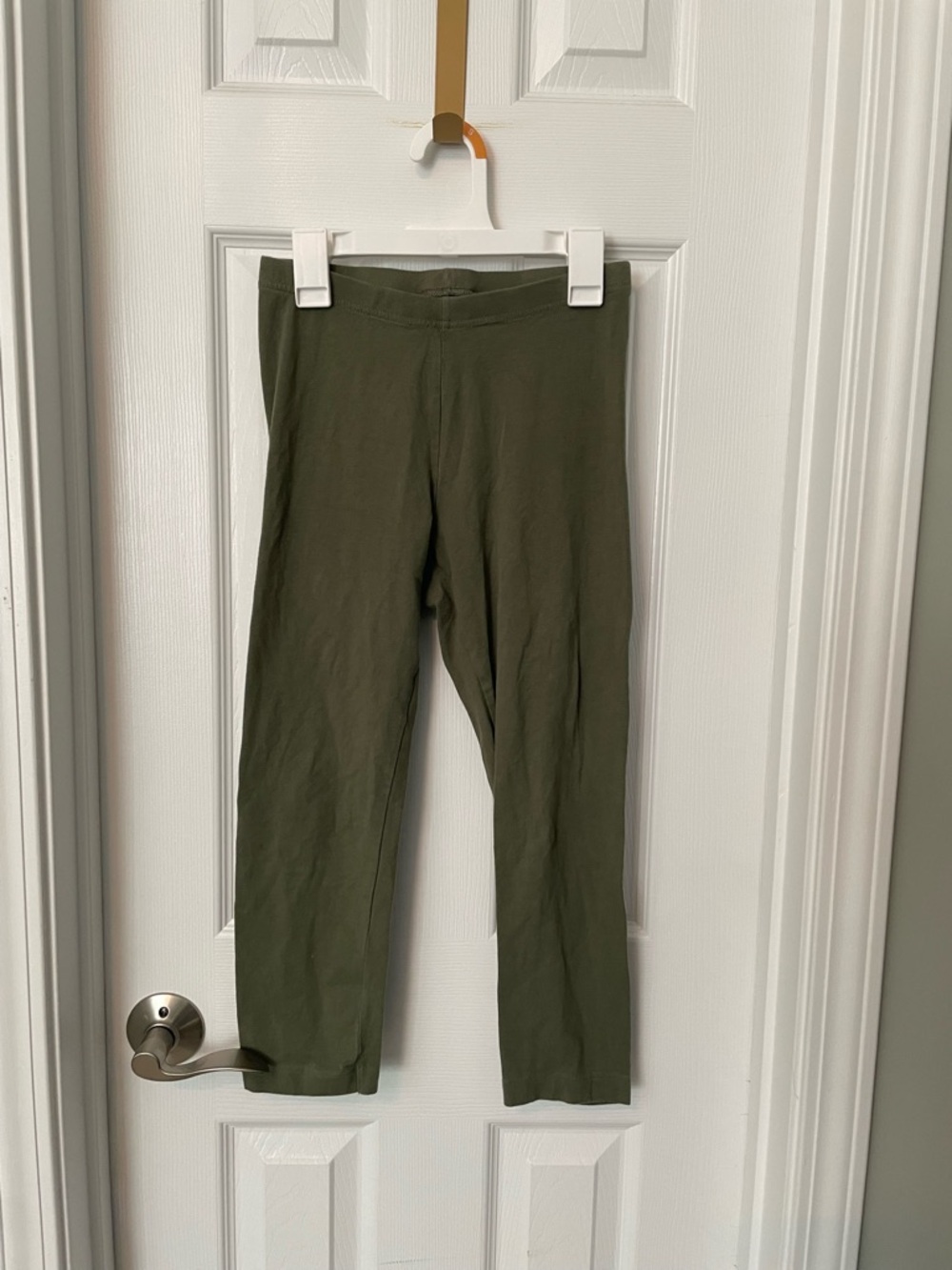 Old Navy Olive Green Stretch Cotton Cropped Leggings